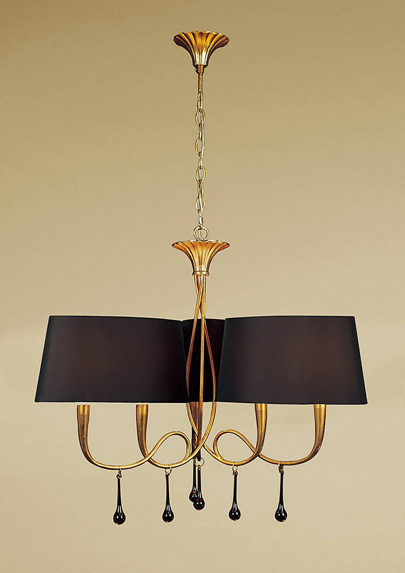 Paola Gold-Black Ceiling Lights Mantra Multi Arm Fittings Paola Gold-Black Ceiling Lights Mantra Multi Arm Fittings